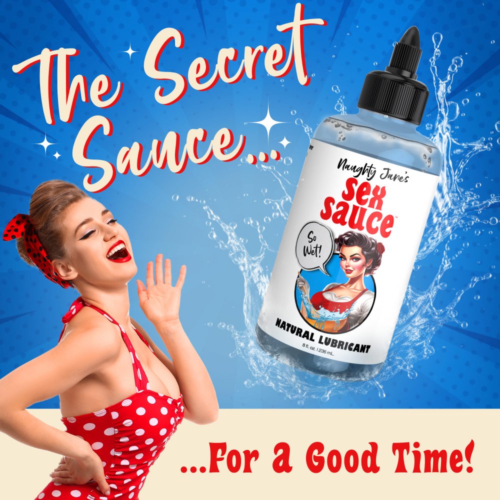 Naughty Janes Sex Sauce Water Based Natural Lubricant 8 Oz