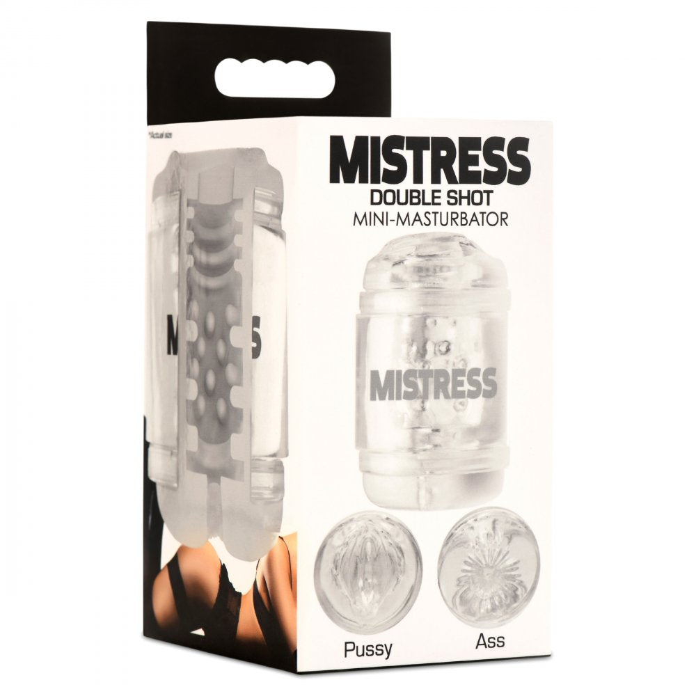 Mistress Double Shot Pussy and Ass Stroker - Clear – Extreme Toyz