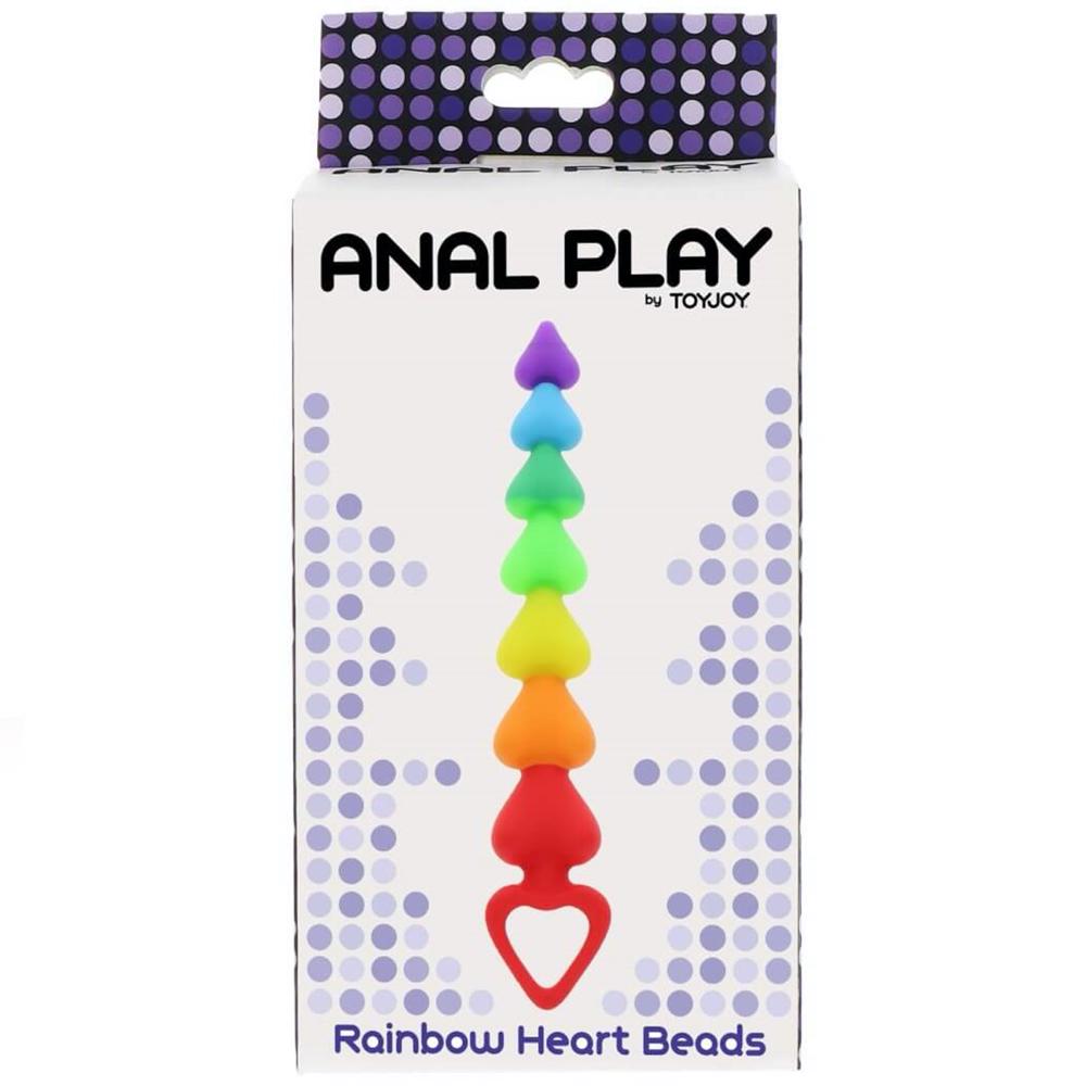 Anal Play Rainbow Heart Silicone Anal Beads – Extreme Toyz