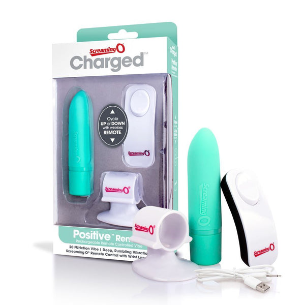 Screaming O Charged Positive Remote Control Rechargeable Vibe (4 Colours Available) - Extreme Toyz Singapore - https://extremetoyz.com.sg - Sex Toys and Lingerie Online Store - Bondage Gear / Vibrators / Electrosex Toys / Wireless Remote Control Vibes / Sexy Lingerie and Role Play / BDSM / Dungeon Furnitures / Dildos and Strap Ons / Anal and Prostate Massagers / Anal Douche and Cleaning Aide / Delay Sprays and Gels / Lubricants and more...
