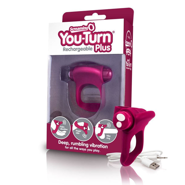 Screaming O Charged You-Turn Plus Rechargeable Versatile Vibrating Ring (3 Colours Available) - Extreme Toyz Singapore - https://extremetoyz.com.sg - Sex Toys and Lingerie Online Store - Bondage Gear / Vibrators / Electrosex Toys / Wireless Remote Control Vibes / Sexy Lingerie and Role Play / BDSM / Dungeon Furnitures / Dildos and Strap Ons  / Anal and Prostate Massagers / Anal Douche and Cleaning Aide / Delay Sprays and Gels / Lubricants and more...