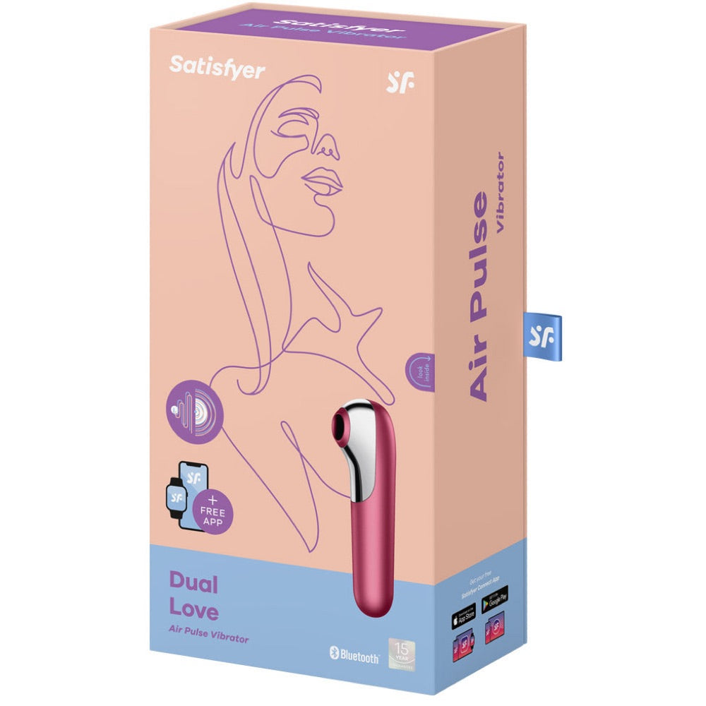 Dual Love Connect App Air Pulse Stimulator - Pink