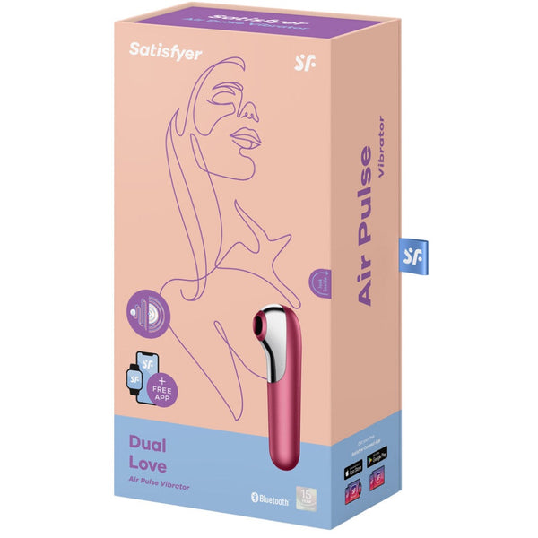 Dual Love Connect App Air Pulse Stimulator - Pink