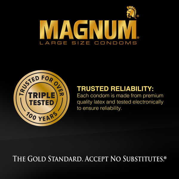 Magnum Thin Ultrasmooth Lubricated Condoms - 3 Pack