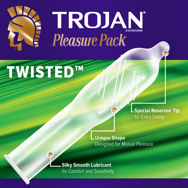 Pleasure Pack Lubricated Condoms - 3 Pack