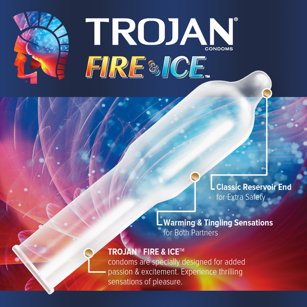 Fire & Ice Dual Action Lubricated Condoms - 3 Pack
