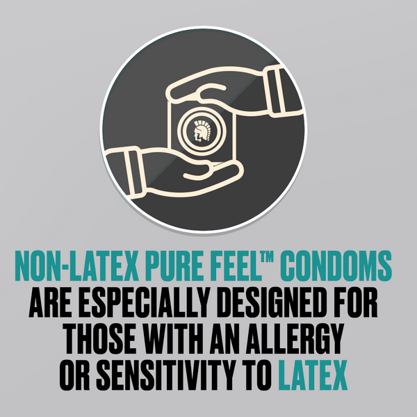 Raw Pure-Feel Non-Latex Lubricated Condoms - 10 Pack