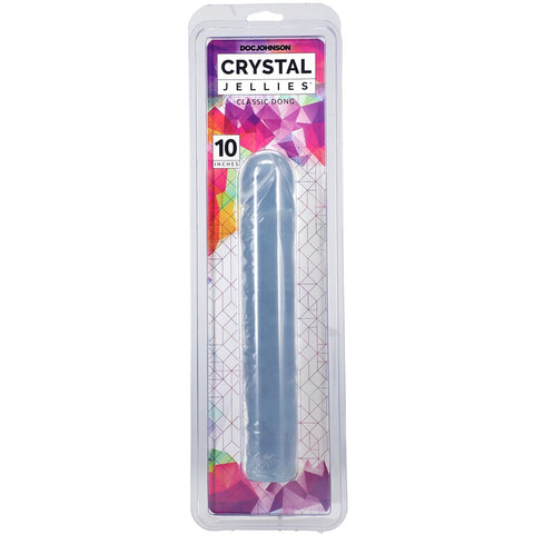 Doc Johnson Crystal Jellies 10" Classic Dong - Clear - Extreme Toyz Singapore - https://extremetoyz.com.sg - Sex Toys and Lingerie Online Store - Bondage Gear / Vibrators / Electrosex Toys / Wireless Remote Control Vibes / Sexy Lingerie and Role Play / BDSM / Dungeon Furnitures / Dildos and Strap Ons &nbsp;/ Anal and Prostate Massagers / Anal Douche and Cleaning Aide / Delay Sprays and Gels / Lubricants and more...