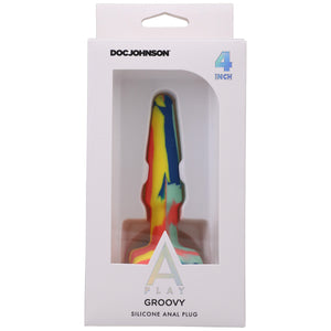 Doc Johnson A-Play Groovy Sunrise Silicone Anal Plug - 4 inch - Extreme Toyz Singapore - https://extremetoyz.com.sg - Sex Toys and Lingerie Online Store - Bondage Gear / Vibrators / Electrosex Toys / Wireless Remote Control Vibes / Sexy Lingerie and Role Play / BDSM / Dungeon Furnitures / Dildos and Strap Ons &nbsp;/ Anal and Prostate Massagers / Anal Douche and Cleaning Aide / Delay Sprays and Gels / Lubricants and more...