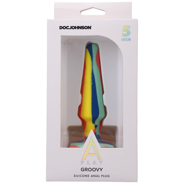 Doc Johnson A-Play Groovy Silicone Anal Plug - 5 inch - Extreme Toyz Singapore - https://extremetoyz.com.sg - Sex Toys and Lingerie Online Store - Bondage Gear / Vibrators / Electrosex Toys / Wireless Remote Control Vibes / Sexy Lingerie and Role Play / BDSM / Dungeon Furnitures / Dildos and Strap Ons &nbsp;/ Anal and Prostate Massagers / Anal Douche and Cleaning Aide / Delay Sprays and Gels / Lubricants and more...