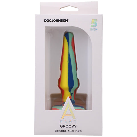 Doc Johnson A-Play Groovy Silicone Anal Plug - 5 inch - Extreme Toyz Singapore - https://extremetoyz.com.sg - Sex Toys and Lingerie Online Store - Bondage Gear / Vibrators / Electrosex Toys / Wireless Remote Control Vibes / Sexy Lingerie and Role Play / BDSM / Dungeon Furnitures / Dildos and Strap Ons &nbsp;/ Anal and Prostate Massagers / Anal Douche and Cleaning Aide / Delay Sprays and Gels / Lubricants and more...
