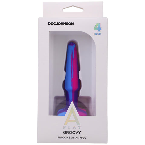 Doc Johnson A-Play Groovy Berry Silicone Anal Plug - 4 inch - Extreme Toyz Singapore - https://extremetoyz.com.sg - Sex Toys and Lingerie Online Store - Bondage Gear / Vibrators / Electrosex Toys / Wireless Remote Control Vibes / Sexy Lingerie and Role Play / BDSM / Dungeon Furnitures / Dildos and Strap Ons &nbsp;/ Anal and Prostate Massagers / Anal Douche and Cleaning Aide / Delay Sprays and Gels / Lubricants and more...