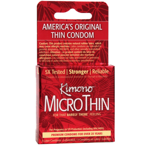 Microthin Barely There Lubricated Condoms - 3 Pack