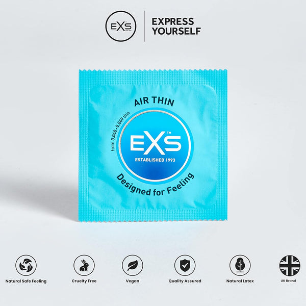 EXS Air Thin Condoms - 12 Pack - Extreme Toyz Singapore - https://extremetoyz.com.sg - Sex Toys and Lingerie Online Store - Bondage Gear / Vibrators / Electrosex Toys / Wireless Remote Control Vibes / Sexy Lingerie and Role Play / BDSM / Dungeon Furnitures / Dildos and Strap Ons  / Anal and Prostate Massagers / Anal Douche and Cleaning Aide / Delay Sprays and Gels / Lubricants and more...