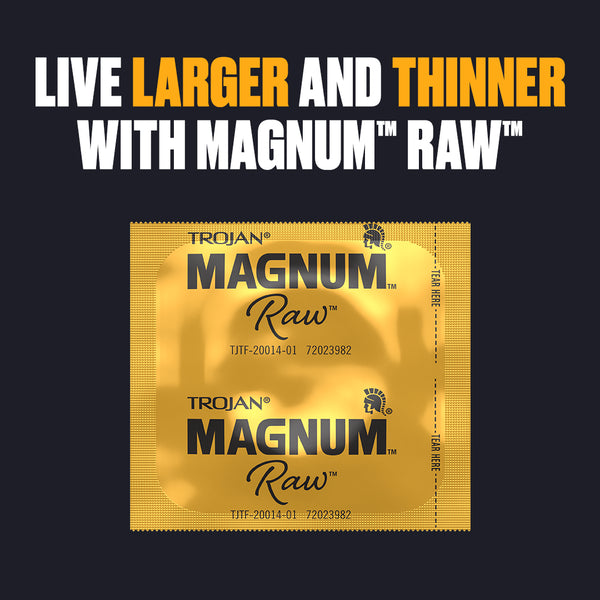 Magnum Raw Lubricated Condoms - 3 Pack