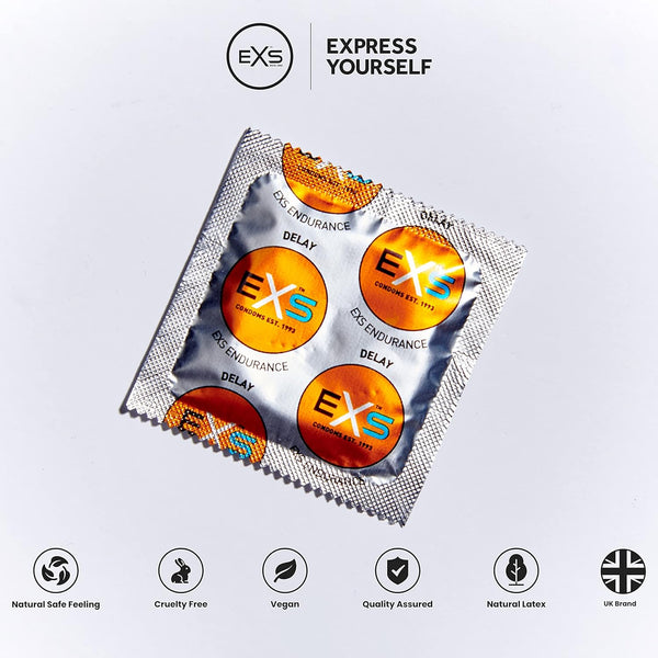 EXS Delay Endurance Condoms - 12 Pack - Extreme Toyz Singapore - https://extremetoyz.com.sg - Sex Toys and Lingerie Online Store - Bondage Gear / Vibrators / Electrosex Toys / Wireless Remote Control Vibes / Sexy Lingerie and Role Play / BDSM / Dungeon Furnitures / Dildos and Strap Ons  / Anal and Prostate Massagers / Anal Douche and Cleaning Aide / Delay Sprays and Gels / Lubricants and more...