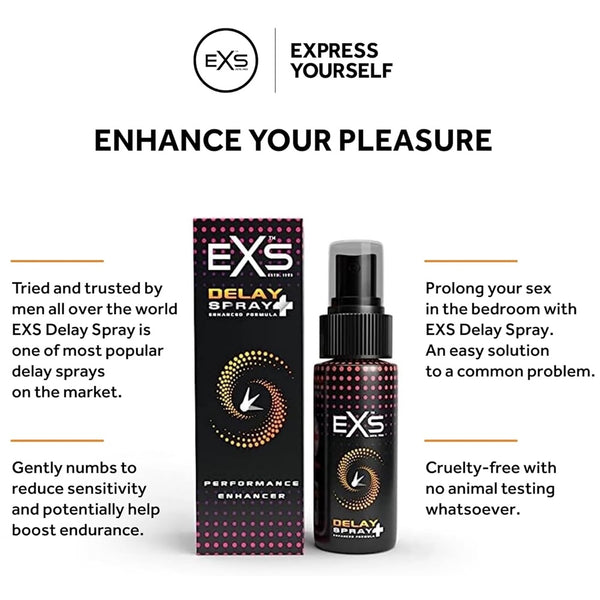 EXS Delay Spray Plus Enhance Formula 50ml - Extreme Toyz Singapore - https://extremetoyz.com.sg - Sex Toys and Lingerie Online Store - Bondage Gear / Vibrators / Electrosex Toys / Wireless Remote Control Vibes / Sexy Lingerie and Role Play / BDSM / Dungeon Furnitures / Dildos and Strap Ons  / Anal and Prostate Massagers / Anal Douche and Cleaning Aide / Delay Sprays and Gels / Lubricants and more...