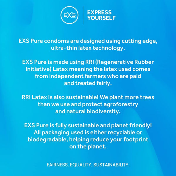 EXS Pure Ultra Thin Latex Condoms - 12 Pack - Extreme Toyz Singapore - https://extremetoyz.com.sg - Sex Toys and Lingerie Online Store - Bondage Gear / Vibrators / Electrosex Toys / Wireless Remote Control Vibes / Sexy Lingerie and Role Play / BDSM / Dungeon Furnitures / Dildos and Strap Ons  / Anal and Prostate Massagers / Anal Douche and Cleaning Aide / Delay Sprays and Gels / Lubricants and more...