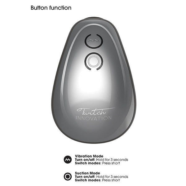 Twitch Innovation Hands-Free Suction & Vibration Clitoral Stimulator - Silver