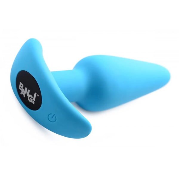 Remote Control 21X Vibrating Silicone Butt Plug - Blue