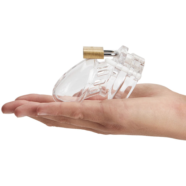 CB-6000S Male Chastity Cage Kit - Clear