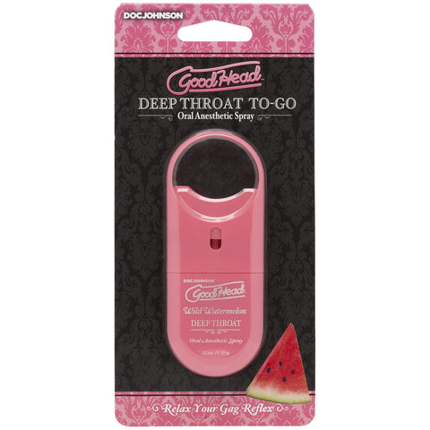 Doc Johnson GoodHead To-Go Deep Throat Wild Watermelon Oral Anesthetic Spray - Extreme Toyz Singapore - https://extremetoyz.com.sg - Sex Toys and Lingerie Online Store - Bondage Gear / Vibrators / Electrosex Toys / Wireless Remote Control Vibes / Sexy Lingerie and Role Play / BDSM / Dungeon Furnitures / Dildos and Strap Ons &nbsp;/ Anal and Prostate Massagers / Anal Douche and Cleaning Aide / Delay Sprays and Gels / Lubricants and more...