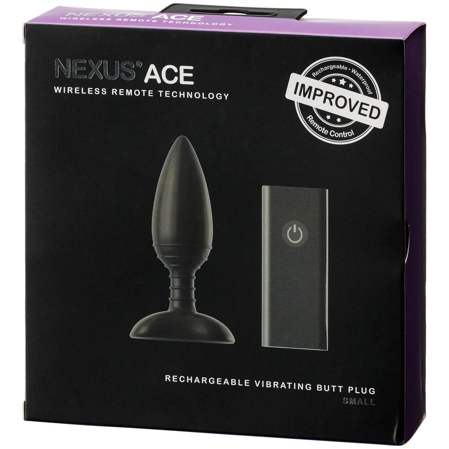 Ace Remote Control Rechargeable Vibrating Butt Plug - Small