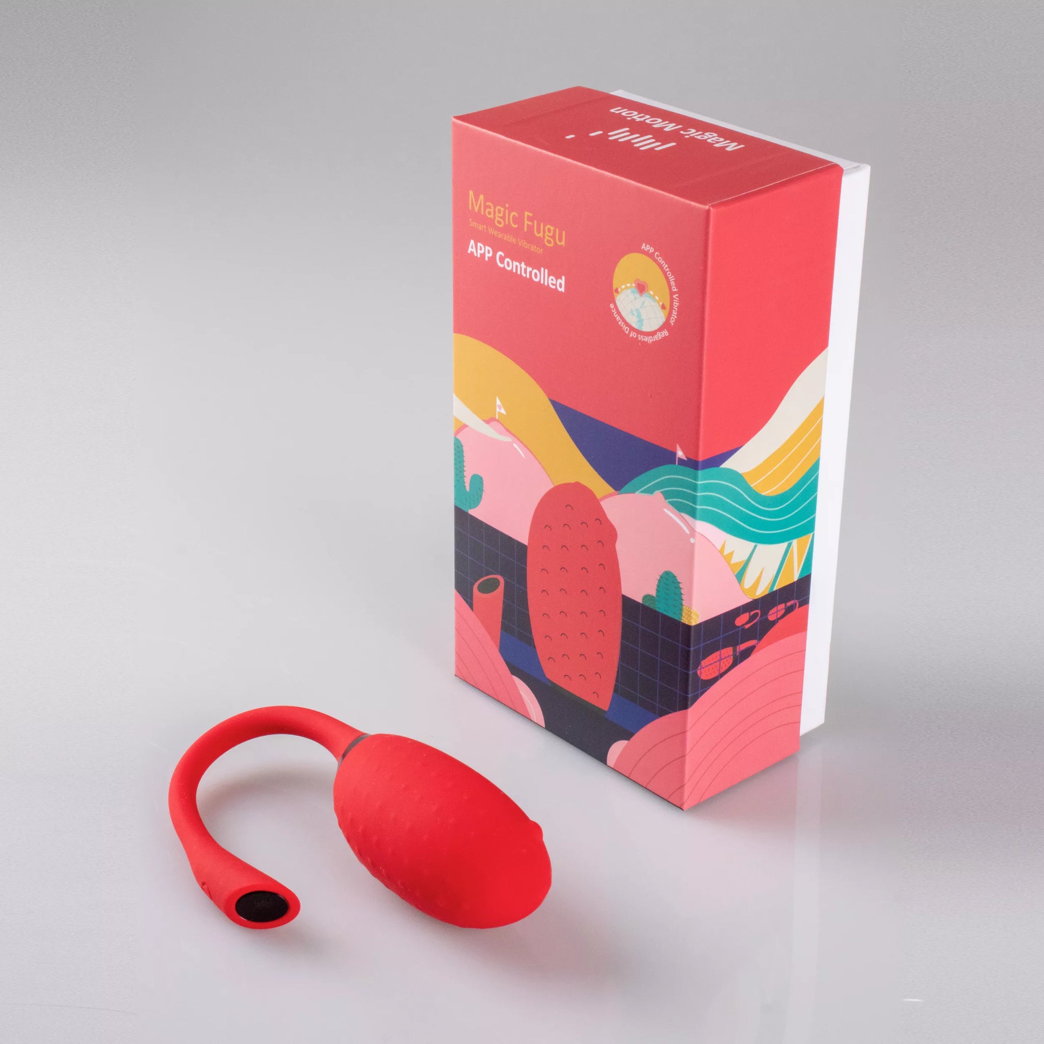 Magic Fugu Smart Wearable App Controlled Vibrator - Red
