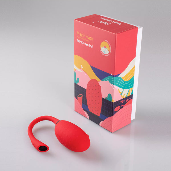 Magic Fugu Smart Wearable App Controlled Vibrator - Red
