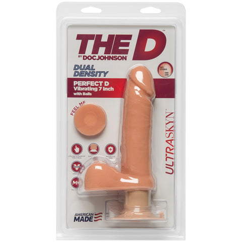 Doc Johnson The D Perfect D ULTRASKYN 7" Vibrating Dildo - Vanilla - Extreme Toyz Singapore - https://extremetoyz.com.sg - Sex Toys and Lingerie Online Store - Bondage Gear / Vibrators / Electrosex Toys / Wireless Remote Control Vibes / Sexy Lingerie and Role Play / BDSM / Dungeon Furnitures / Dildos and Strap Ons &nbsp;/ Anal and Prostate Massagers / Anal Douche and Cleaning Aide / Delay Sprays and Gels / Lubricants and more...