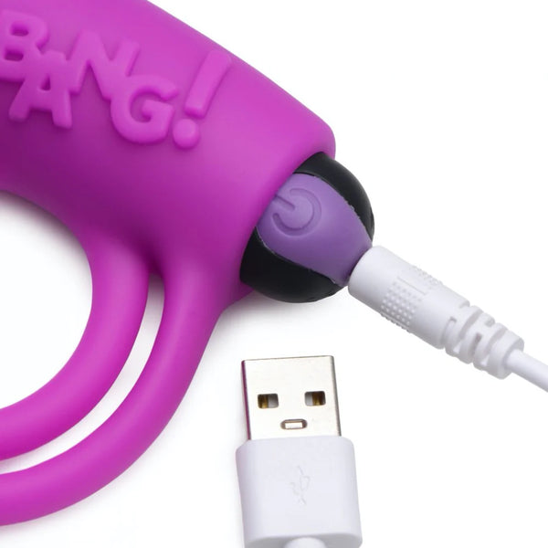 Remote Control 28X Vibrating Cock Ring and Bullet - Purple