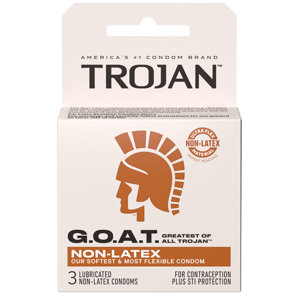 G.O.A.T. Non-Latex Lubricated Condoms - 3 Pack