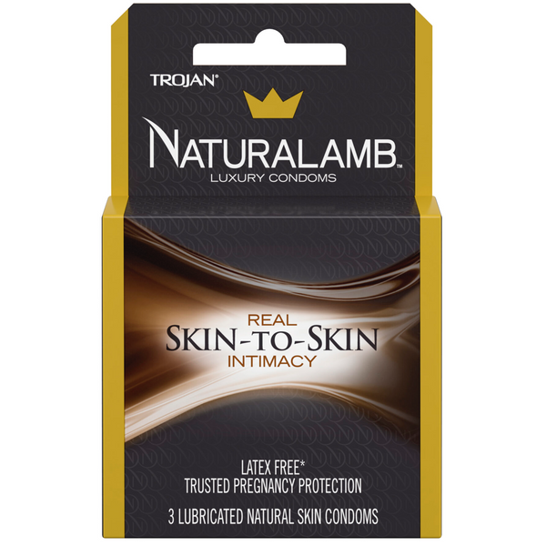 Naturalamb Luxury Latex-Free Lubricated Natural Skin Condoms - 3 Pack