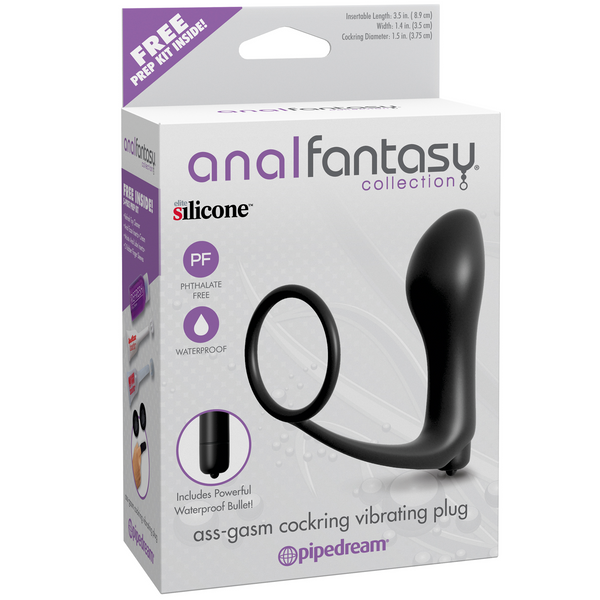 Anal Fantasy Collection Ass-Gasm Cock Ring Vibrating Plug