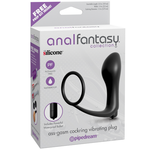 Anal Fantasy Collection Ass-Gasm Cock Ring Vibrating Plug