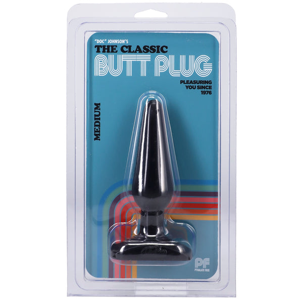 The Classic Butt Plug Smooth - Medium Black