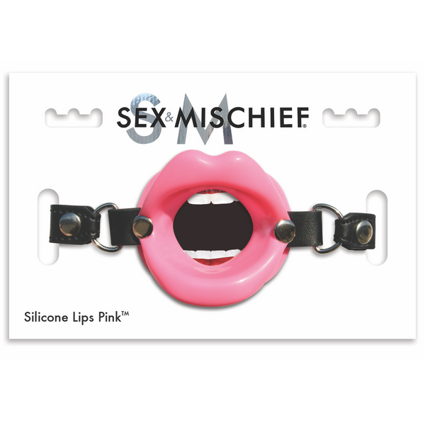 Sex & Mischief Silicone Lips Gag - Pink