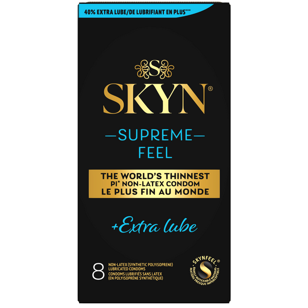 Supreme Feel + Extra Lube Condoms - 8 Pack