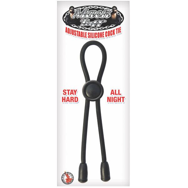 Mack Tuff Adjustable Silicone Cock Tie - Black