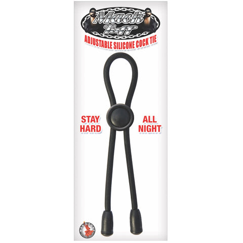 Mack Tuff Adjustable Silicone Cock Tie - Black