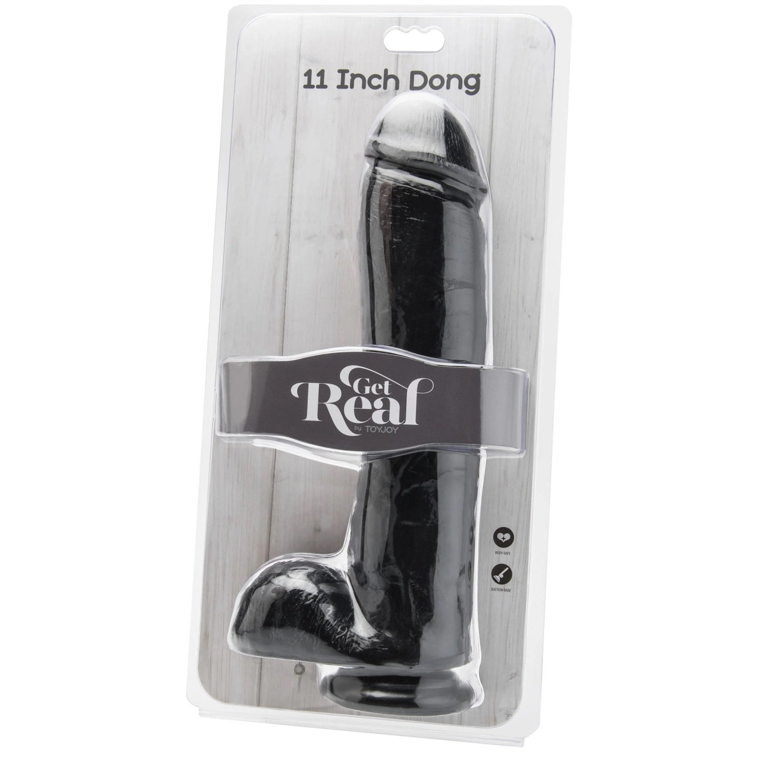 GET REAL 11" Dong with Balls - Black