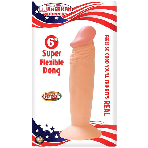 All American Whoppers Real Skin 6" Dong - Light