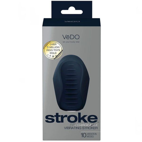 Stroke Rechargeable Vibrating Stroker - Black
