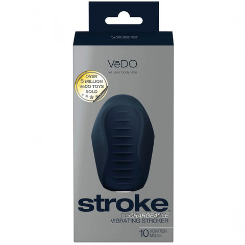 Stroke Rechargeable Vibrating Stroker - Black