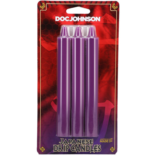 Japanese Drip Candles 3 Pack - Purple