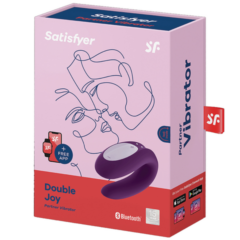 Double Joy Connect App Partner Vibrator - Violet