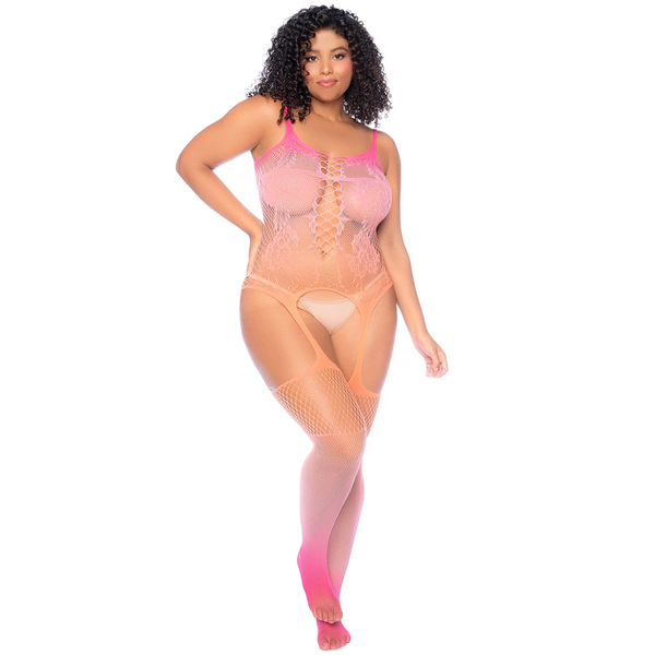 Plus Size Sunset Bloom Bodystocking