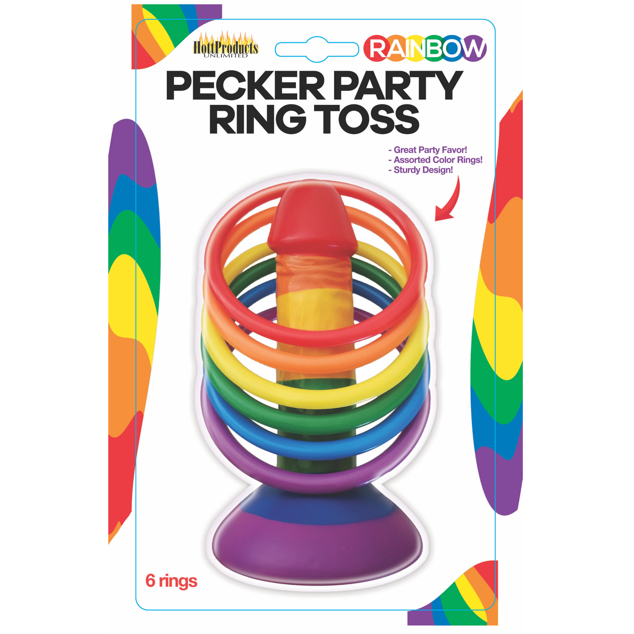Rainbow Pecker Party Ring Toss
