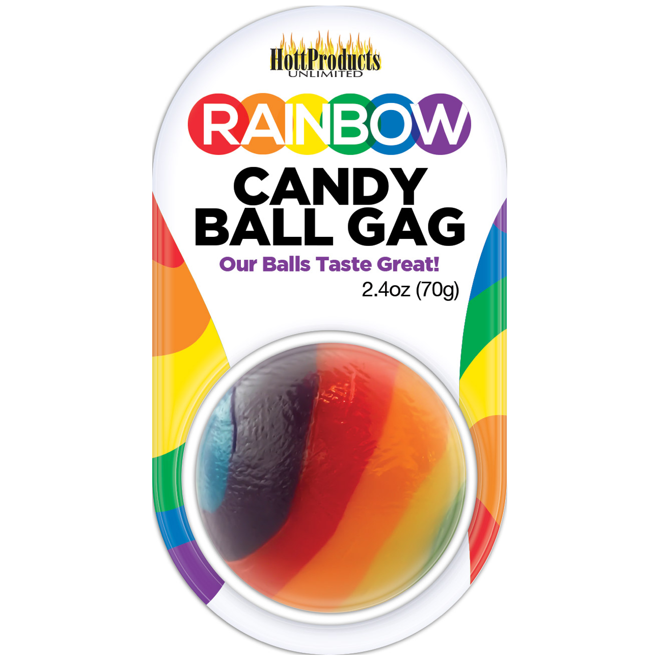 Rainbow Candy Ball Gag