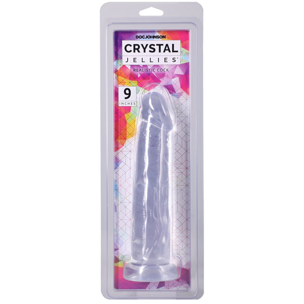 Crystal Jellies 9" Realistic Cock - Clear